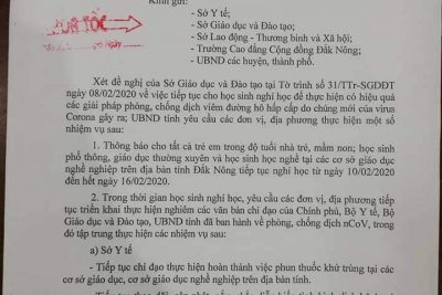 TRƯỜNG THCS NGUYỄN BỈNH KHIÊM  THÔNG BÁO LỊCH NGHỈ HỌC TIẾP TỪ NGÀY 10/2/2020 ĐẾN HẾT NGÀY 16/2/2020. ĐỂ PHÒNG DỊCH DO VIRUS CORONA GÂY RA.